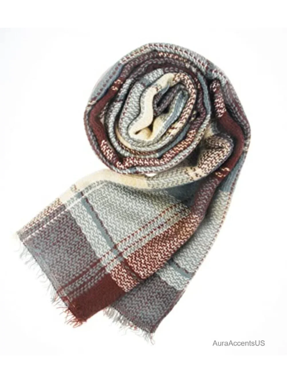 Oversized Plaid Blanket Scarf - Soft Acrylic Tartan Wrap, Shawl or Poncho